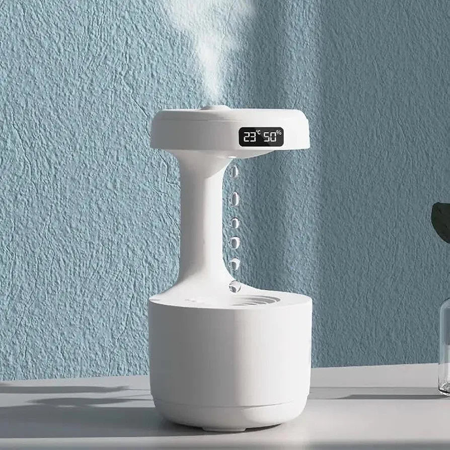 Humidifier with Anti Gravity droplets and Led display